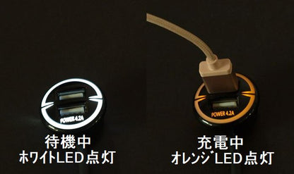 キャラバン NV350用 Rim丸型汎用パワーUSB急速充電ポート[26φ]