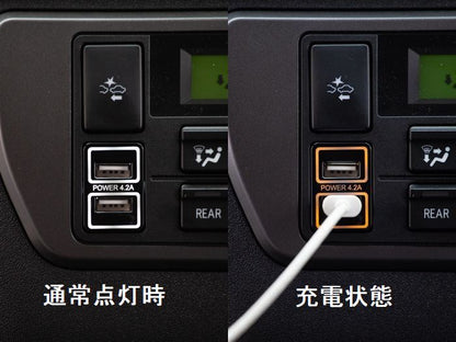 ハイエース 200系用 RimパワーUSB急速充電ポート