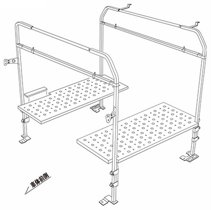 ハイエース 200系用 職人棚　手元【2.5人工】SET（左/右棚SET)