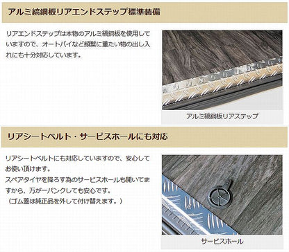 ハイエース 200系用 縞鋼板柄シルバー2分割フロアーボード