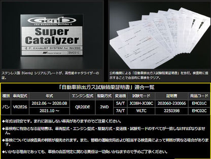 キャラバン NV350標準ボディガソリン車専用  玄武(Genb)ゲンブ  スーパーキャタライザー