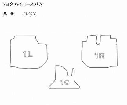 ハイエース 200系 標準ボディ DX(GLパッケージ含む)フロント用 Clazzioクラッツィオ3Ｄ立体マットNEWラバータイプ