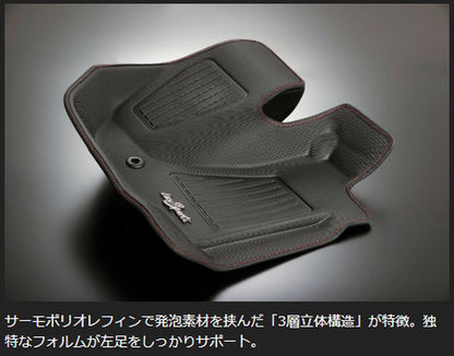ハイエース 200系ワイドボディS-GL専用 玄武 LuxSportコンフォートマット ［フロント/セカンドセット］