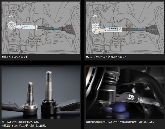 玄武(Genb)バンプアジャストタイロッドエンド を販売。カスタムパーツ