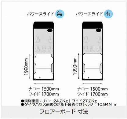 ハイエース 200系用 縞鋼板柄シルバー2分割フロアーボード